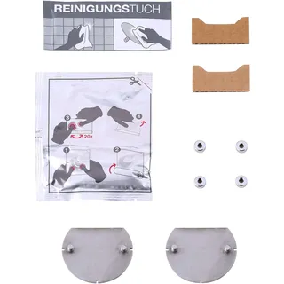 Keuco Klebe-Set Typ 1 für Toilettenpapier-halter mit Glas-Ablage und ausgewählte Dusch-Ablagen, Kleben statt bohren, Badezimmer oder Gäste-WC