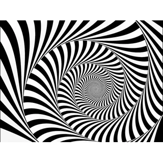 Papermoon "Abstrakte Spirale Schwarz & Weiß", bunt,