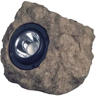 Luxform Gartenleuchte LED-Felsenlampe aus Polyresin B:14cm H:15cm L:17cm 1 Stk. braun