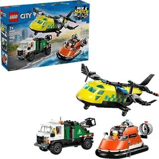 LEGO City Kombinationsset mit Flugzeug, Wartungsfahrzeug und Luftkissenboot 60505