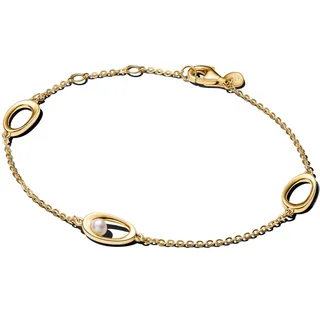 PANDORA Damen-Armband Ovale mit Perle Goldfarben 564677C01