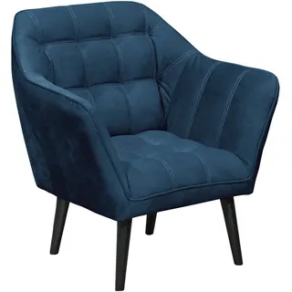Mid.you Cocktailsessel , Blau , Textil, Holzwerkstoff , 84x87x70 cm , Wohnzimmer, Sessel, Cocktailsessel