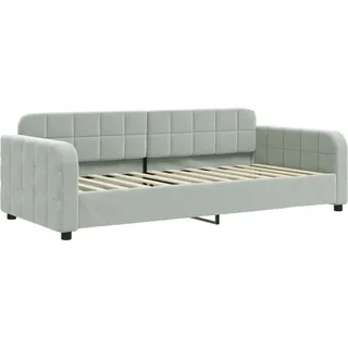 vidaXL Tagesbett Hellgrau 90x200 cm Samt