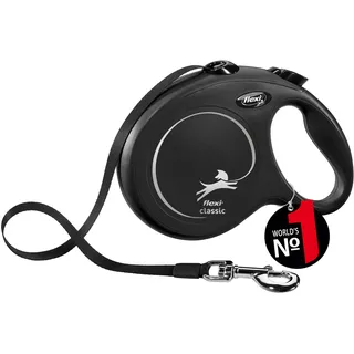 flexi New Classic L, 8m, Gurt, schwarz