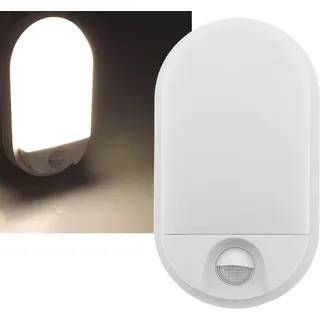 ChiliTec LED Wandleuchte 10 W 3000K IP54 oval weiß