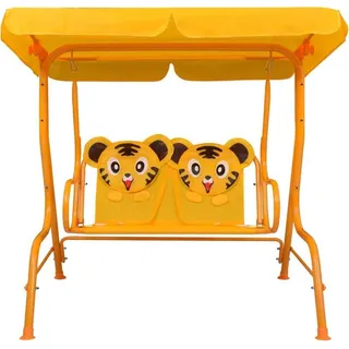 vidaXL Kinder-Hollywoodschaukel Gelb 115 x 75 x 110 cm Stoff - Gelb