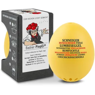 Badner PiepEi - Singende Eieruhr zum Mitkochen - Eierkocher für 3 Härtegrade - Schwarzwald Souvenir - Lustiges Kochei - Musik Eggtimer - Brainstream