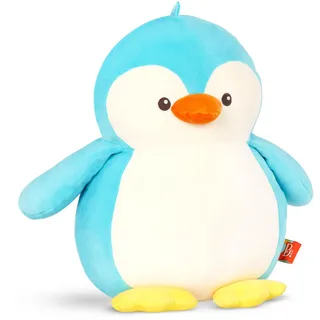 B. toys – Huggable Squishies – Poppy Pinguin – Kuscheliges Stofftier in Blau – Weicher & knuddeliger Gefährte – Waschbar für Baby, Kleinkind, Kinder – 0 Monate +