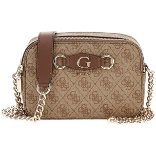GUESS Umhängetasche Izzy Camera Bag Latte Logo / Brown