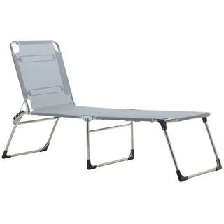 Fiam Dreibeinliege , Grau, Alufarben , Metall, Textil , 58x42x190 cm , wetterbeständig, UV-beständig, klappbar , Gartenmöbel, Gartenliegen, Sonnenliegen