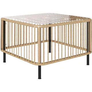 Outsunny Gartentisch 65 x 65 x 43 cm Beige