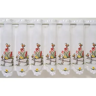 Stickereien Plauen »Schubkarre« Durchzuglöcher 1, Stk. tlg. veredelt mit echter Plauener Spitze Stickerei,