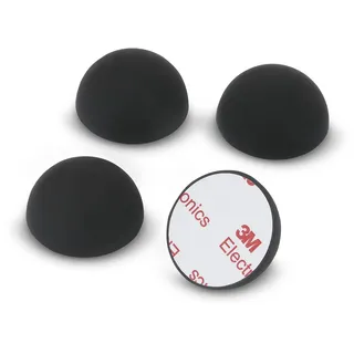 Dynavox Silikon-Elastomer Dämpfer ED20 4er-Set, Universal Absorber-Füße für HiFi Geräte, Lautsprecher, Verstärker und Plattenspieler, Resonanzdämpfer mit 3M-Klebefläche, schwarz