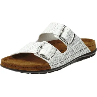 Easys N°42 Damen Intrecciato schimmerndem silber/metallic 36