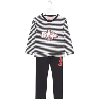 Lee Cooper Herren Pijama algodón niño Pyjama-Set, Noir,