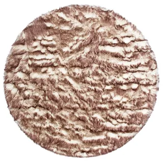 my home Fellteppich »Sammo« rund 60 mm Höhe Kunstfell, leuchtende Farben, besonders weich, echter Kuschelteppich, braun