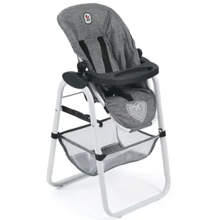 Bayer Chic 2000 655 76 Puppen-Hochstuhl, Jeans Grau, 37 x 34 x 71 cm