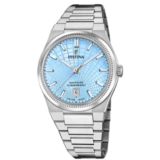 Festina F20051/3 Uhr Herrenuhr Edelstahl Silber - Quarz Datum - Saphirglas, Wasserdicht 10 ATM - Rive Collection