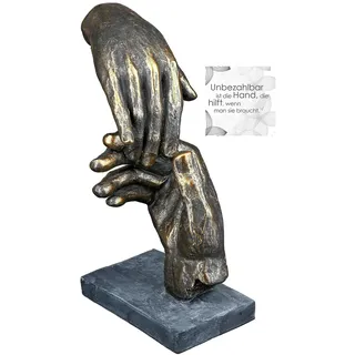 Gilde Skulptur - Cognac , Kunststoff , 13x21x7 cm , stehend , Dekoration, Dekofiguren & Skulpturen,