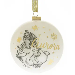 Disney Prinzessin 80mm Christbaumkugel Gold Glitter Sparkle - Aurora