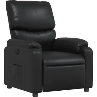 vidaXL Relaxsessel Modell 31 Kunstleder 99 x 99 x 0 cm Schwarz mit verstellbarer Rückenlehne