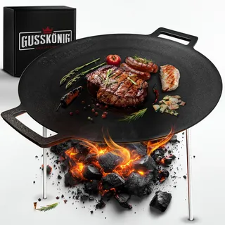 Feuerplatte Grillplatte 45 cm Gusseisen abnehmbar 3-fach verstellbar Feuerstelle