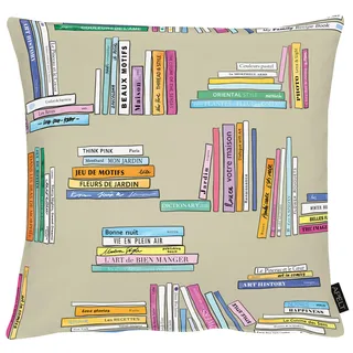 Dekokissen APELT "Carta - Digitaldruck auf Samt", natur, rose, bedruckt, B:45cm H:10cm L:45cm, Polyester, Dekokissen_Sitzkissen_Kissenhüllen, Dekokissen, inclusive Soft-Kissenfüllung 100% PES