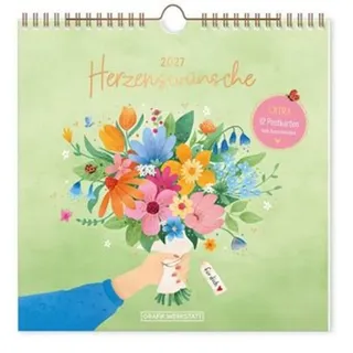 Grafik Werkstatt Das Original GmbH & Co. KG Herzenswünsche Wandkalender 2027 quadratisch