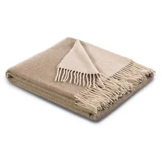 Biederlack Kuscheldecke Cashmere 150 x 200 cm Mischgewebe Beige Natur