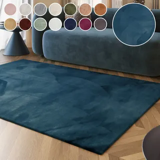 Esprit Alice Fellteppich 70 x 140 cm Blau/Petrol