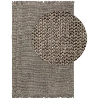 benuta Pure Wollteppich Velma Grau 200x300 cm , Textil , Grafikmuster , Rechteckig , 200x300 cm , pflegeleicht , Teppiche und Böden, Teppiche, Schafwollteppiche