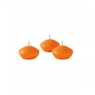Schwimmkerzen Durchmesser 4,5 cm Höhe 2,7 cm - 20 Stück - Farbe Pumpkin - Cereria Di Giorgio