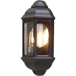 Konstsmide Außenwandleuchte Aluminium 18cm x 10cm x 36cm inkl. Bewegungsmelder schwarz