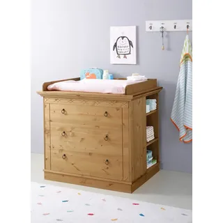 otto home »Indra, Landhausstil, viel Stauraum« FSC® zertifiziertes Massivholz, inklusive Unterbauregal und Aufsatz 100 cm,