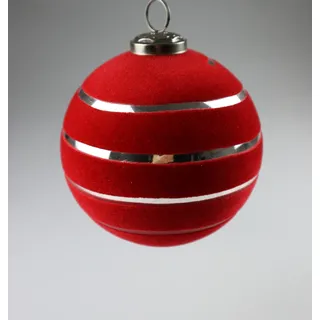 Weihnachtsbaumkugel AM DESIGN "aus Glas, Ø 12 cm", rot, Ø:12cm, Glas, Weihnachtsbaumkugeln, Weihnachtsbaumkugel, 3er Set