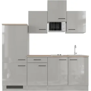 Flex-Well Küchenzeile »Lund« mit E-Geräten, Gesamtbreite 210 cm, in weiten Farben erhältlich, grau