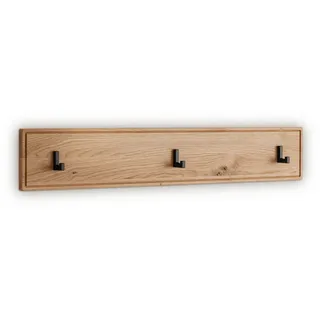 Linea Natura Hakenleiste , Wildeiche , Holz , Wildeiche , massiv , 80x14x4 cm , Aufhängemöglichkeit , Garderobe, Garderobenhaken, Hakenleisten