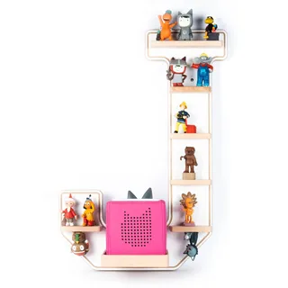 BOARTI Kinderregal Holz Regal Buchstabe J 1 Stk. weiß