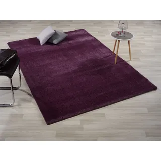 GALLERY M branded by Musterring Hochflor-Teppich "Solo" rechteckig 30 mm Höhe besonders weich durch Microfaser, Wohnzimmer, flieder