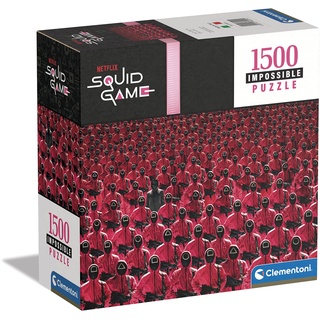 Clementoni 80504 Squid Game Impossible Game-1500 Teile-Erwachsenenpuzzle, Tv Serien, Netflix, Puzzle Schwer, Made In Italy Amazon Exclusive