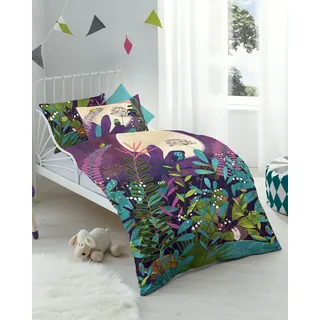 Kinderbettwäsche KAEPPEL "Moonshine", bunt, B/L: 100cm x 135cm, 1 Stk., 1 Stk., Renforcé, B/L: 40cm x 60cm, 2 Stk., Renforcé, Obermaterial: 100% Baumwolle, Bettwäsche, Kinderbettwäsche