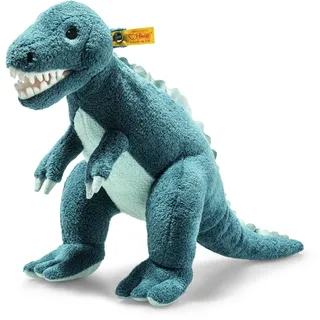 Steiff 067129 Thaisen T-Rex Dino - 35 cm - Kuscheltier - Tuerkis, Aegean Blue