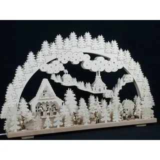 Schwibbogen spielenden Winterkindern Natur Größe =70x45cm NEU Lichterbogen