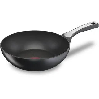 Tefal Unlimited On Wokpfanne Induktion 28 cm, katzfeste Titanium 6X Antihaftversiegelung, Thermo-Signal bei idealer Brattemperatur, für alle Herdarten geeignet, G25919