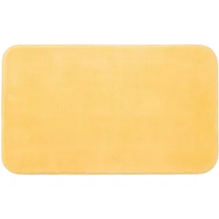 Gözze Badematte »Rio Premium« Höhe 18 mm rutschhemmend beschichtet fußbodenheizungsgeeignet   schnell trocknend Badteppich, Uni Farben, waschbar, rechteckig & rund erhältlich, gelb
