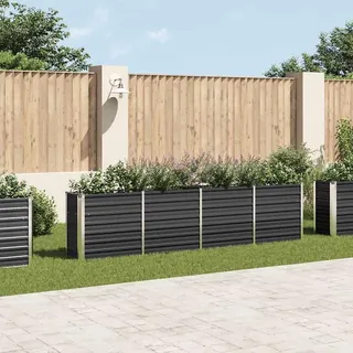 vidaXL Hochbeet 320 x 40 x 77 cm Anthrazit