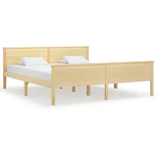 vidaXL Massivholzbett Kiefer 180x200 cm - Braun