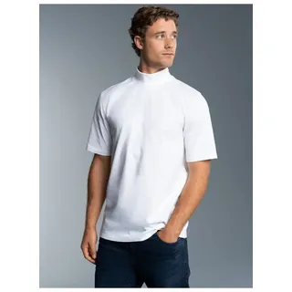 TRIGEMA T-Shirt TRIGEMA "TRIGEMA T-Shirt mit Stehkragen", Damen, Gr. L, weiß, 100% Baumwolle, Basic, Shirts T-Shirt