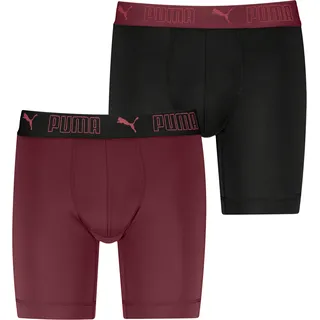 PUMA Boxershorts »PUMA MEN SPORT MICROFIBER LONG BOXERS 2P« Packung, 2er Pack, mit Logo-Bund