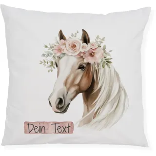 GRAZDesign Kissen Pferd – Kissenbezug personalisiert Geschenk für Pferdeliebhaber & Reiterin – Kuschelkissen, Sitzkissen, Wichtelgeschenk